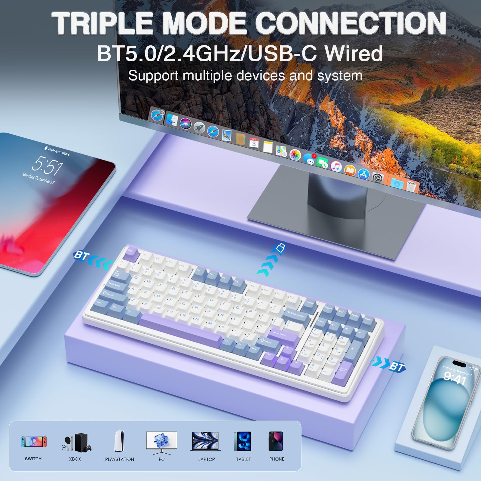 aula-f99-mechanische-tastatur-kabellos-rgb-blau-violett-qw image 3