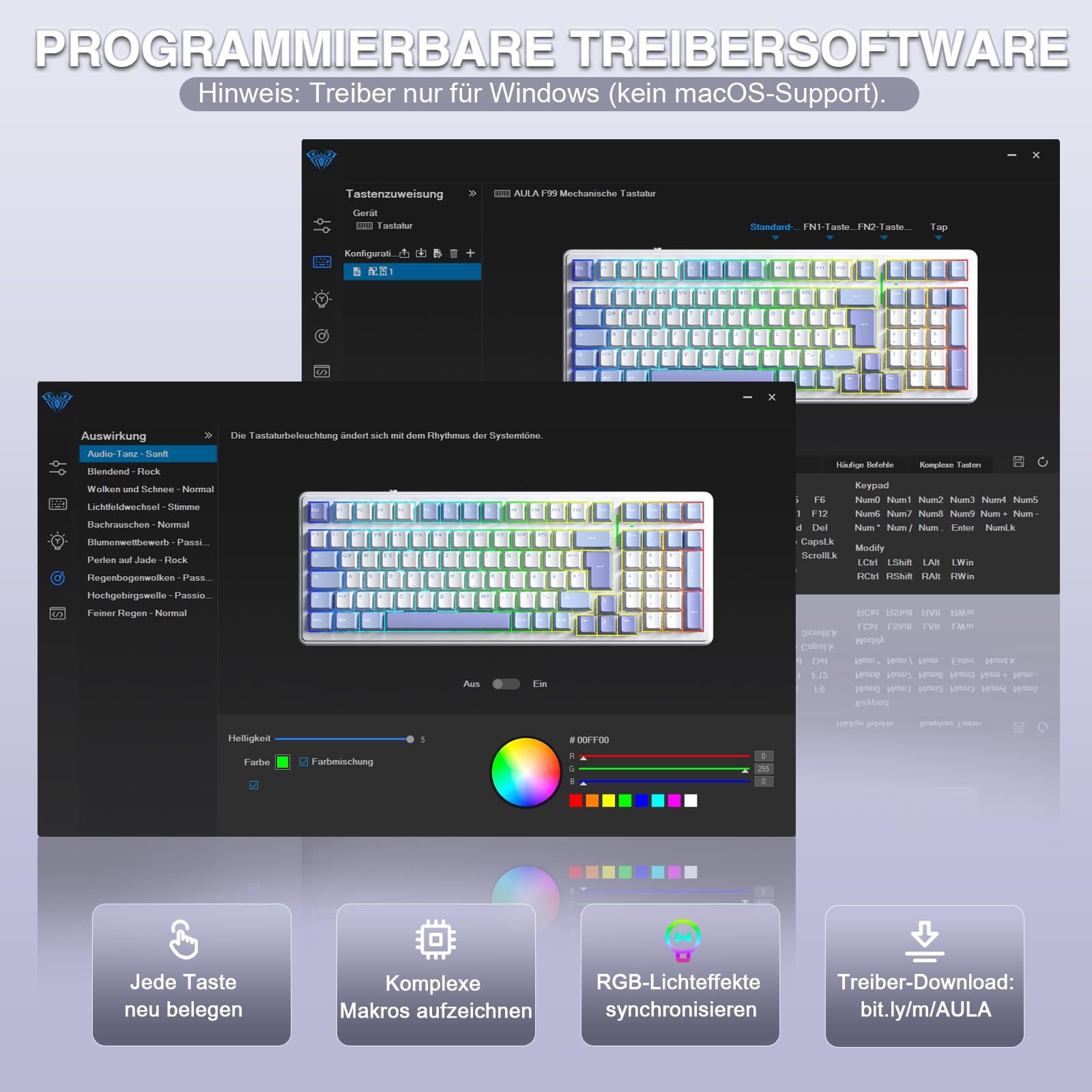 aula-f99-mechanische-tastatur-qwertz-rgb-blau-violett-hot image 6