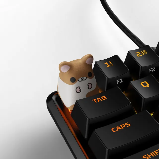 hyperx-hx3d-keycap-hamster-haustier-tastaturkappe-braun-3d image 1