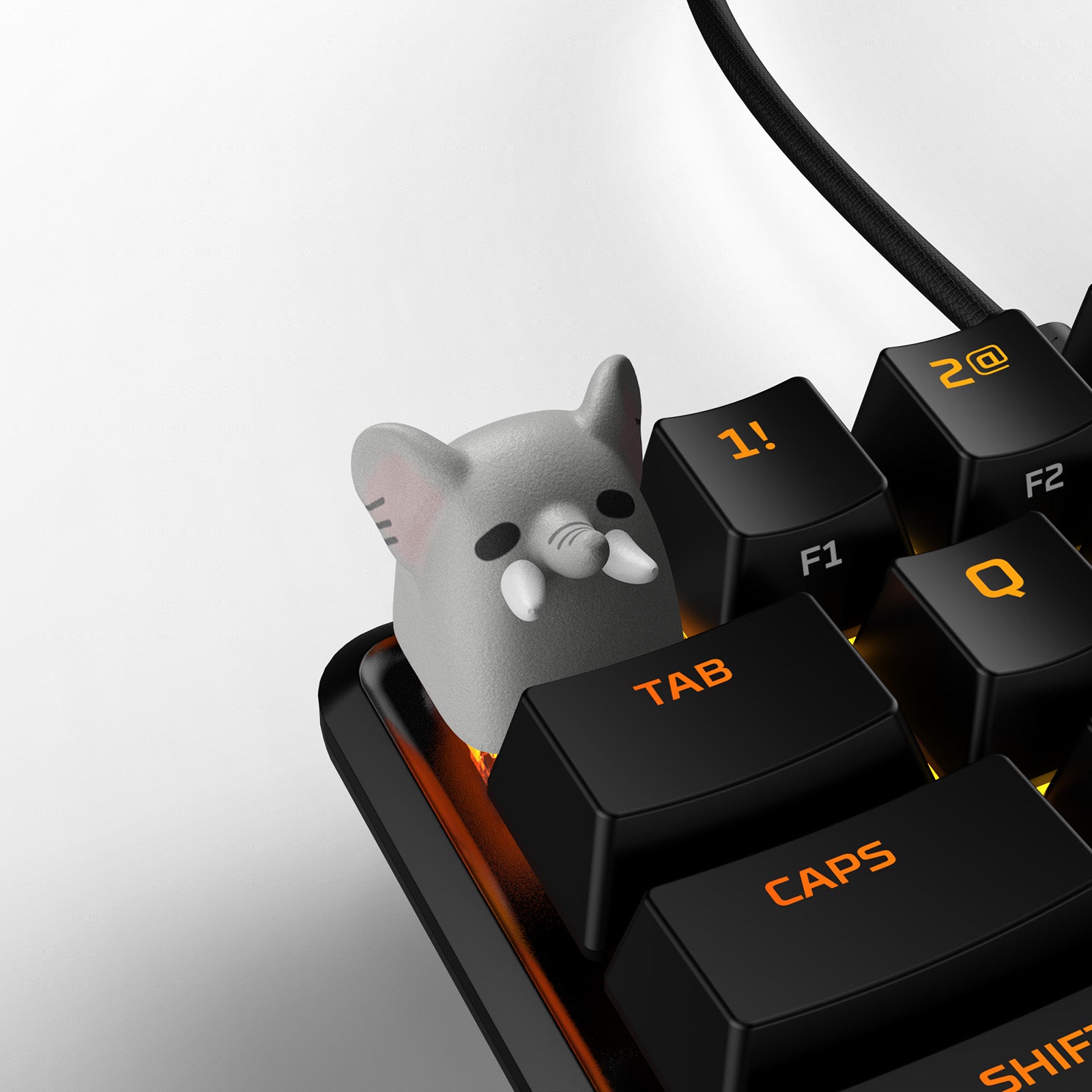 hyperx-hx3d-keycap-safari-elephant-3d-kappe-grau image 1
