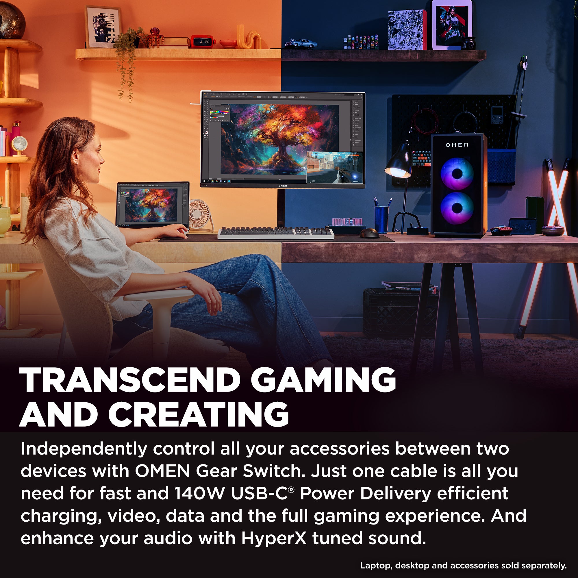 omen-transcend-32-oled-gaming-monitor-4k-240hz-schwarz image 4