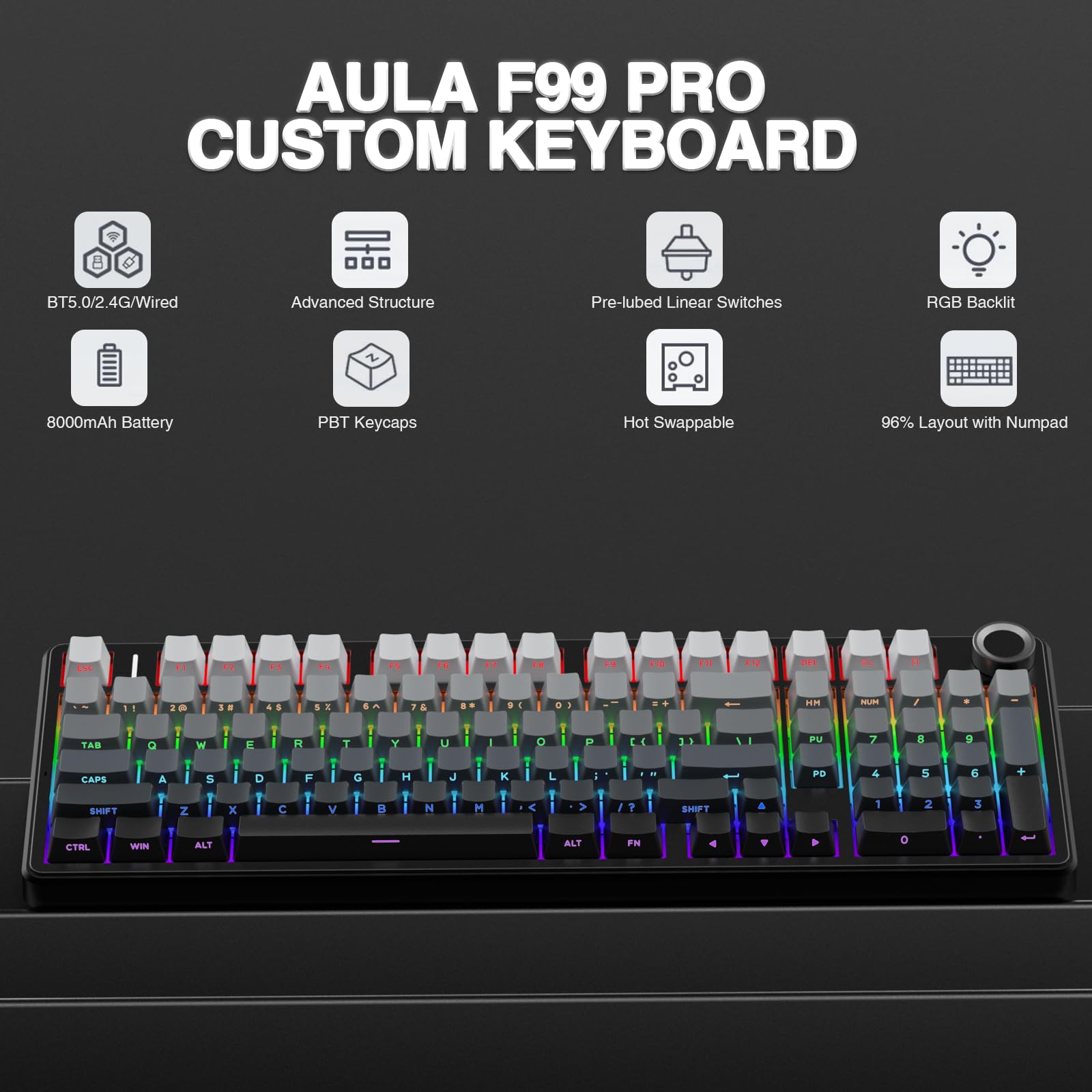 aula-f99-pro-tastatur-mechanisch-wireless-farbverlauf-schwarz image 2