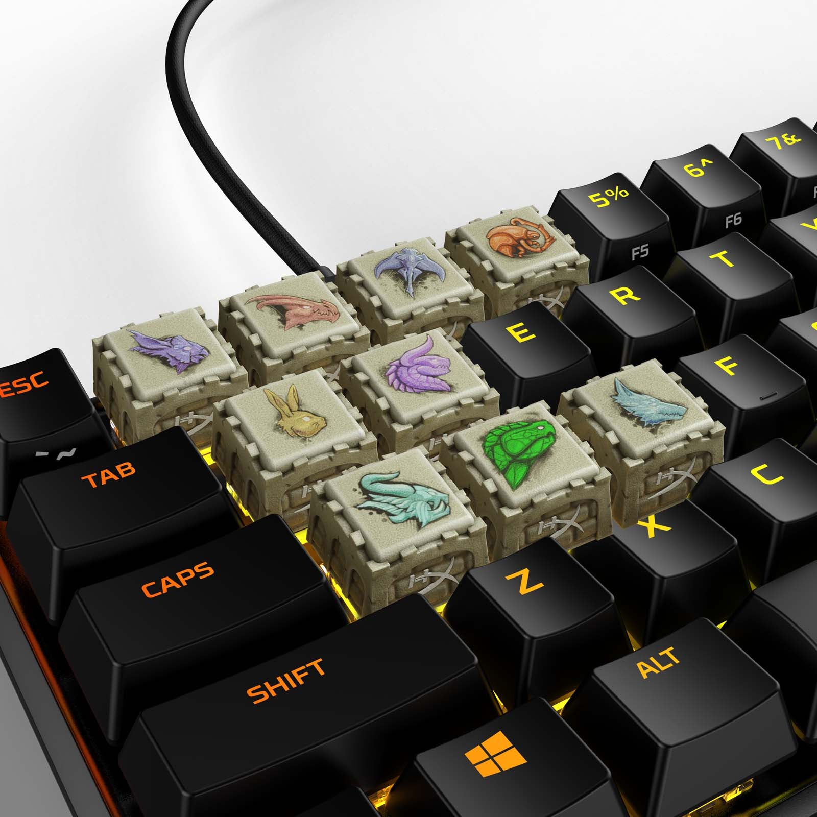 hyperx-hx3d-guild-wars-2-mount-tastenkappen-multi image 1