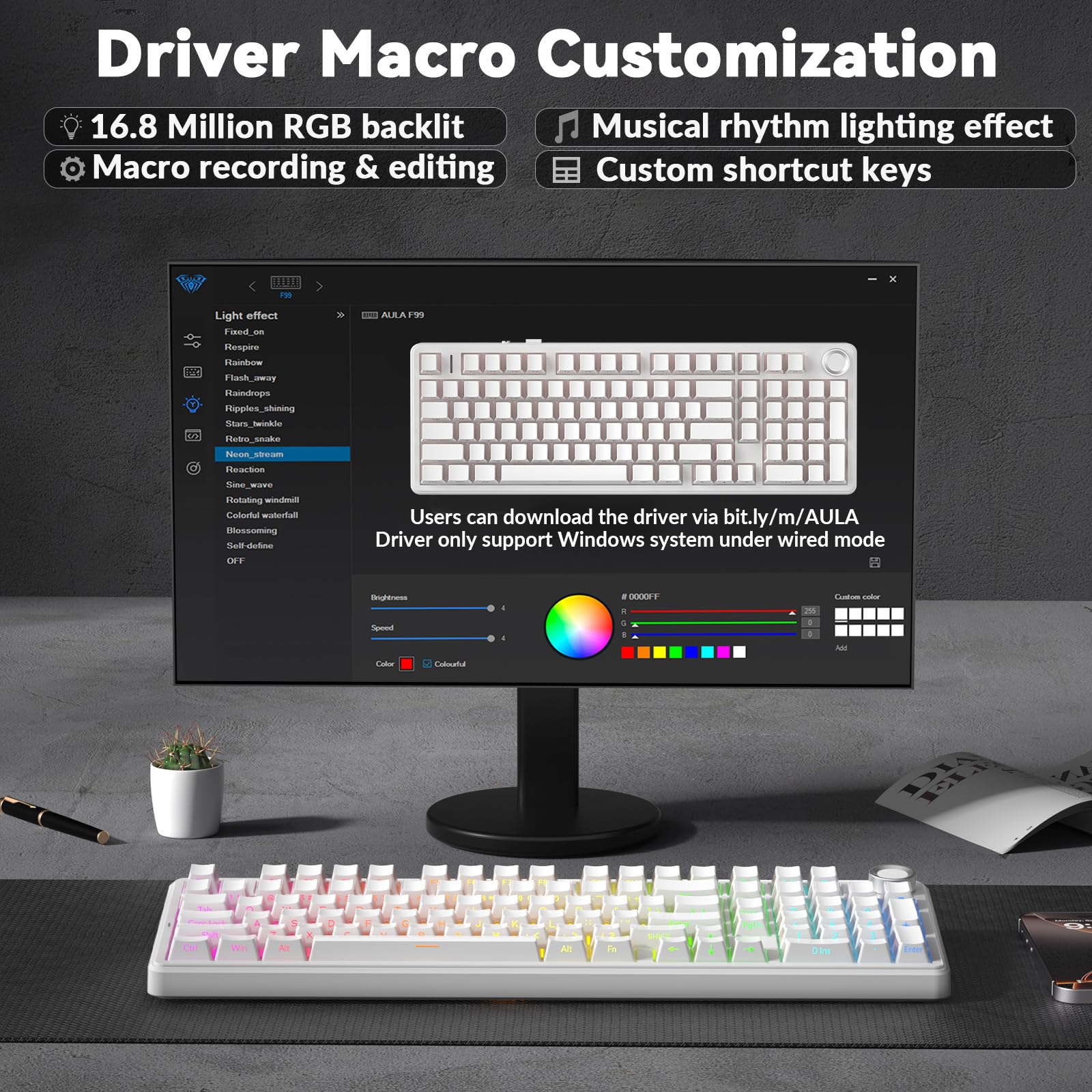 aula-f99-pro-mechanical-keyboard-gaming-tastatur-wei-wireless image 7