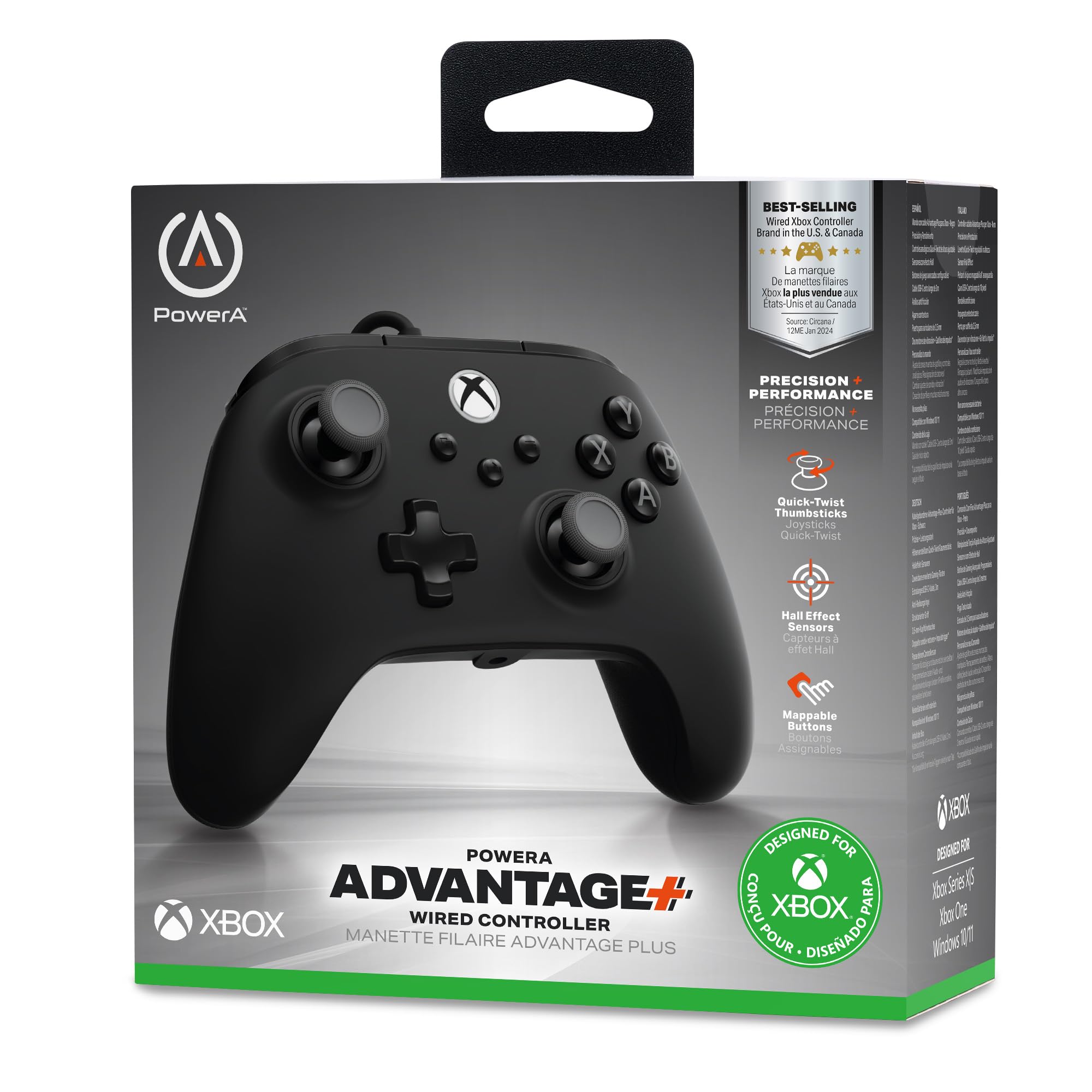 powera-advantage-plus-xbox-controller-black-hall-effekt-kabel image 2