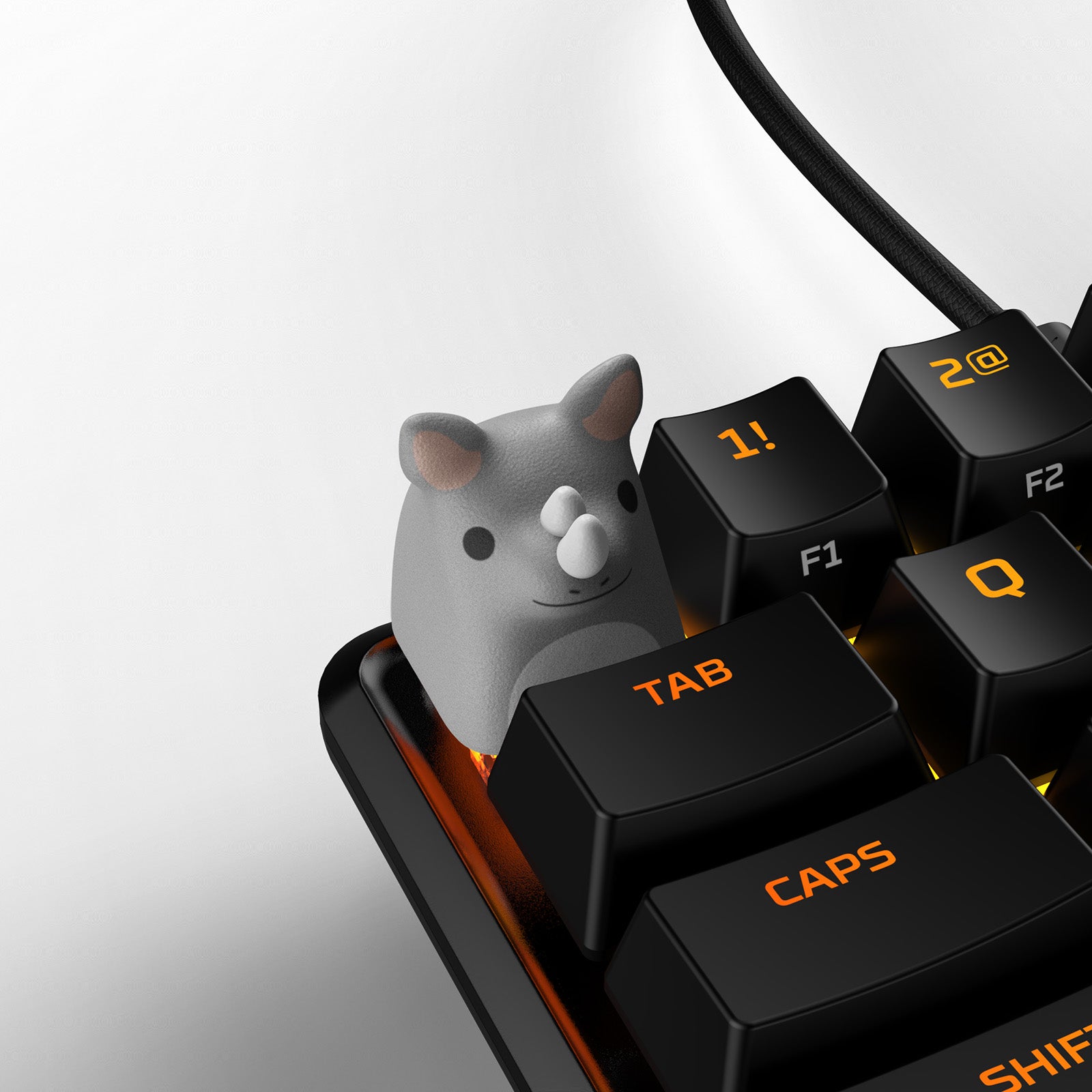 hyperx-hx3d-safari-rhino-keycap-tastaturkappe-grau image 1