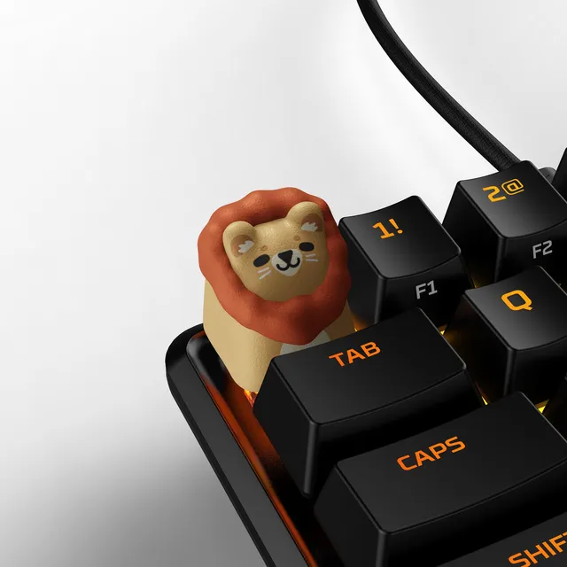 hyperx-hx3d-keycap-safari-lion-tastaturkappe-gelb-orange-3d image 1