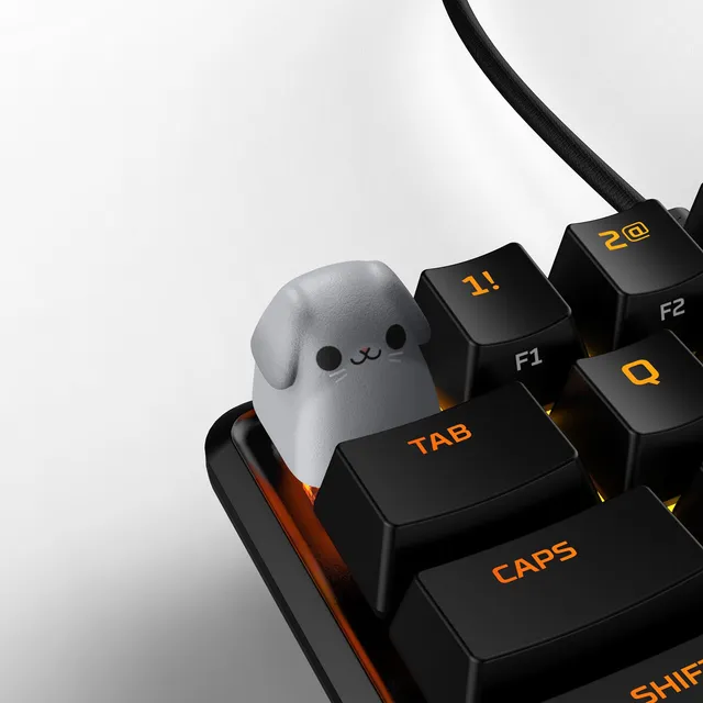 hyperx-hx3d-rabbit-tastaturkappe-grau-3d-haustier image 1