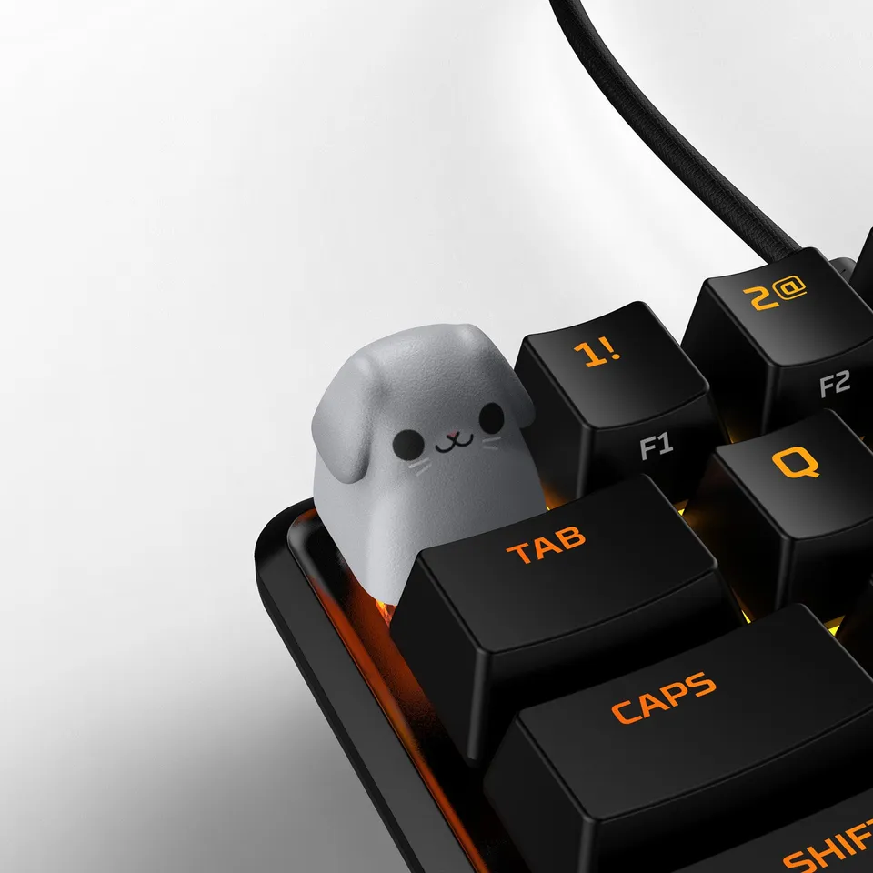 hyperx-hx3d-rabbit-tastaturkappe-grau-3d-haustier image 1