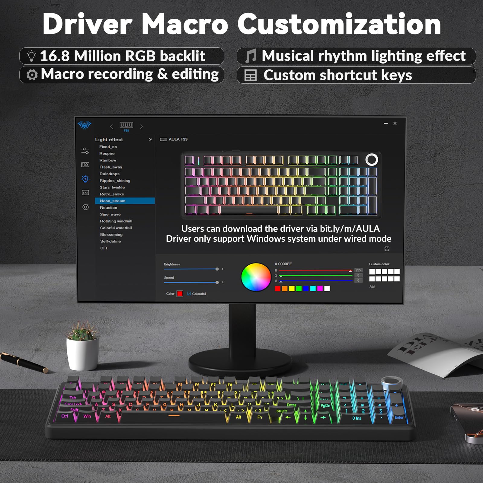 aula-f99-pro-mechanische-tastatur-96-rgb-schwarz-leise image 7