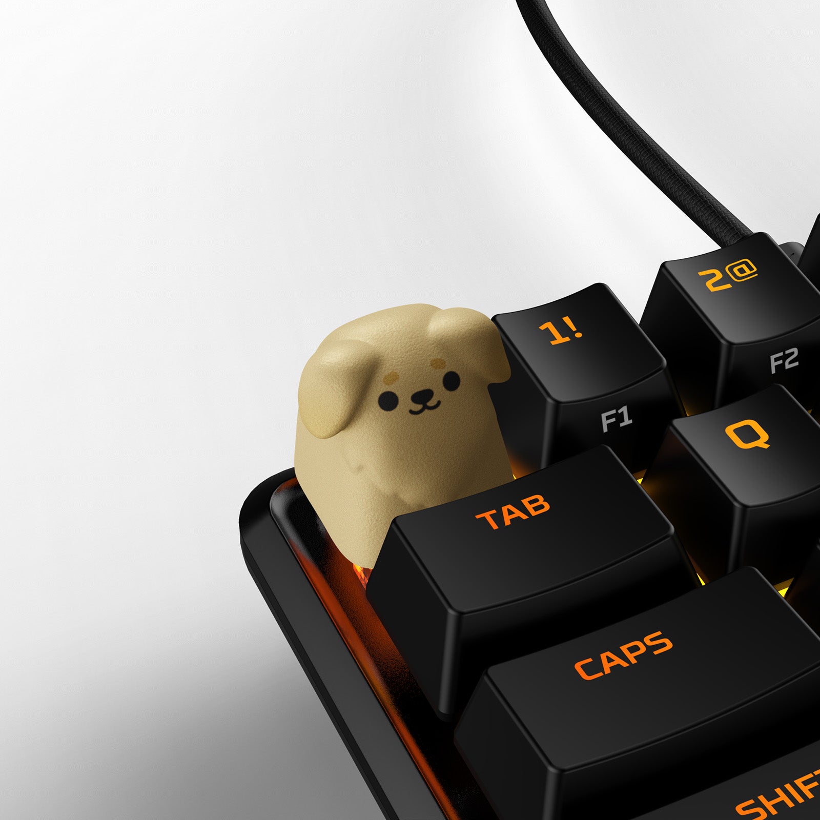 hyperx-hx3d-dog-keycap-tastenkappen-gelb-hund-3d-design image 1
