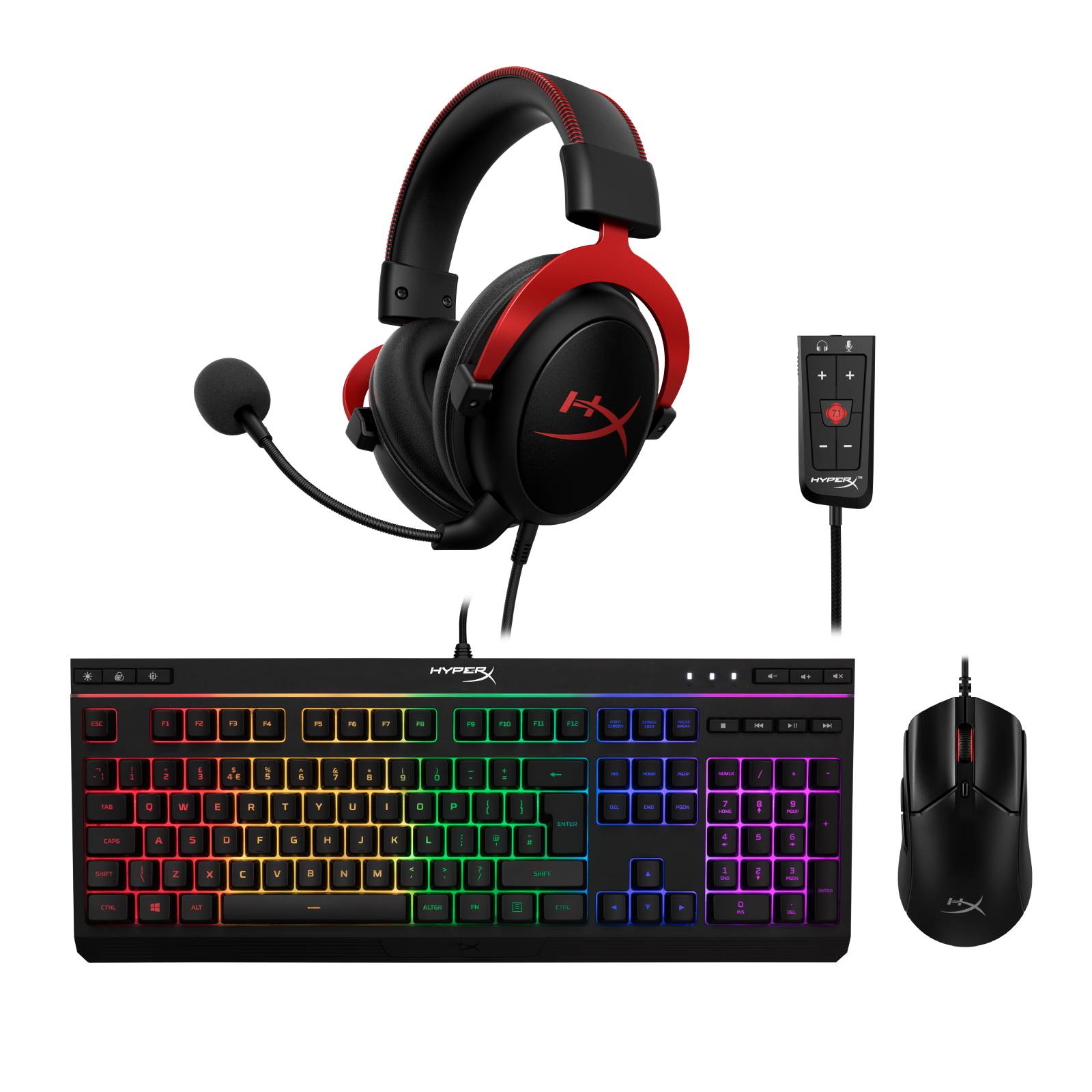 hyperx-bundle-cloud-ii-alloy-core-rgb-haste-2-schwarz-rot image 1