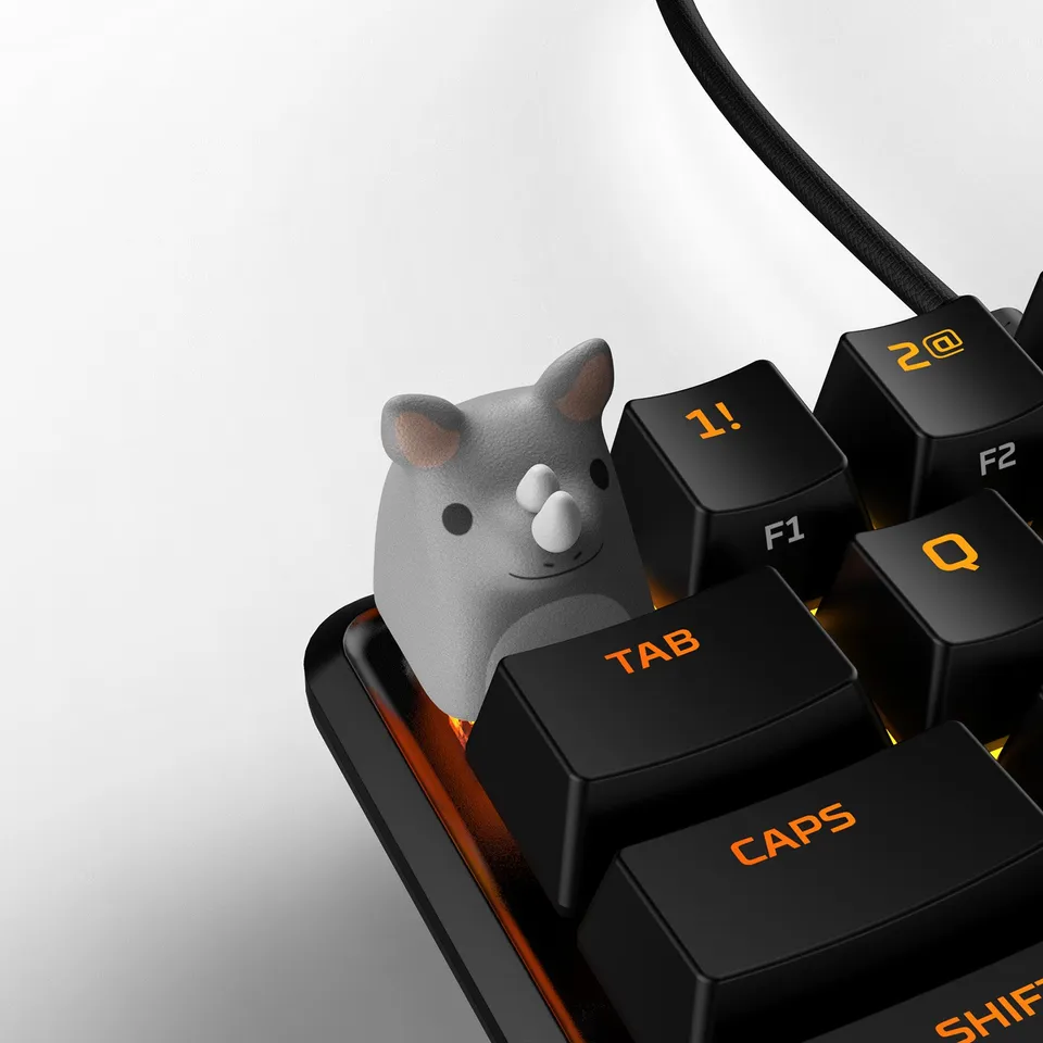 hyperx-hx3d-safari-rhino-keycap-tastaturkappe-grau image 1