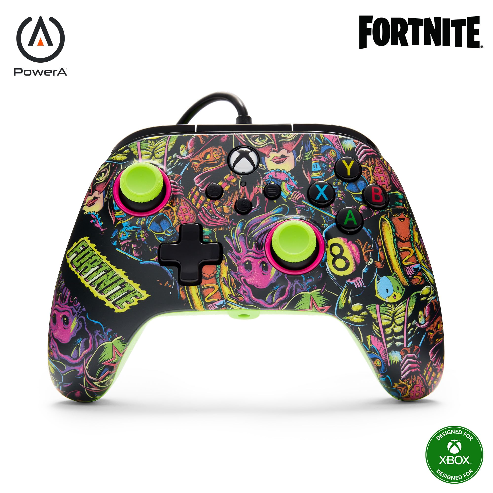 powera-advantage-fortnite-glow-controller-f-r-xbox-mit-kabel image 1