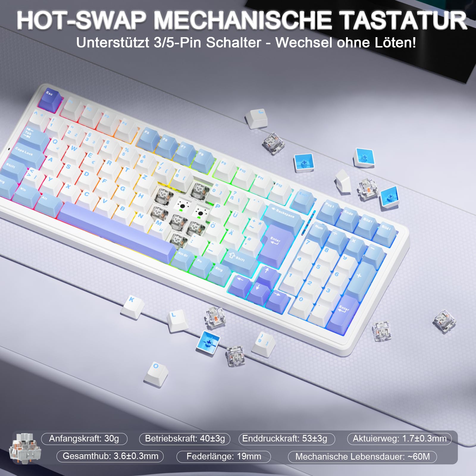aula-f99-mechanische-tastatur-qwertz-rgb-blau-violett-hot image 5