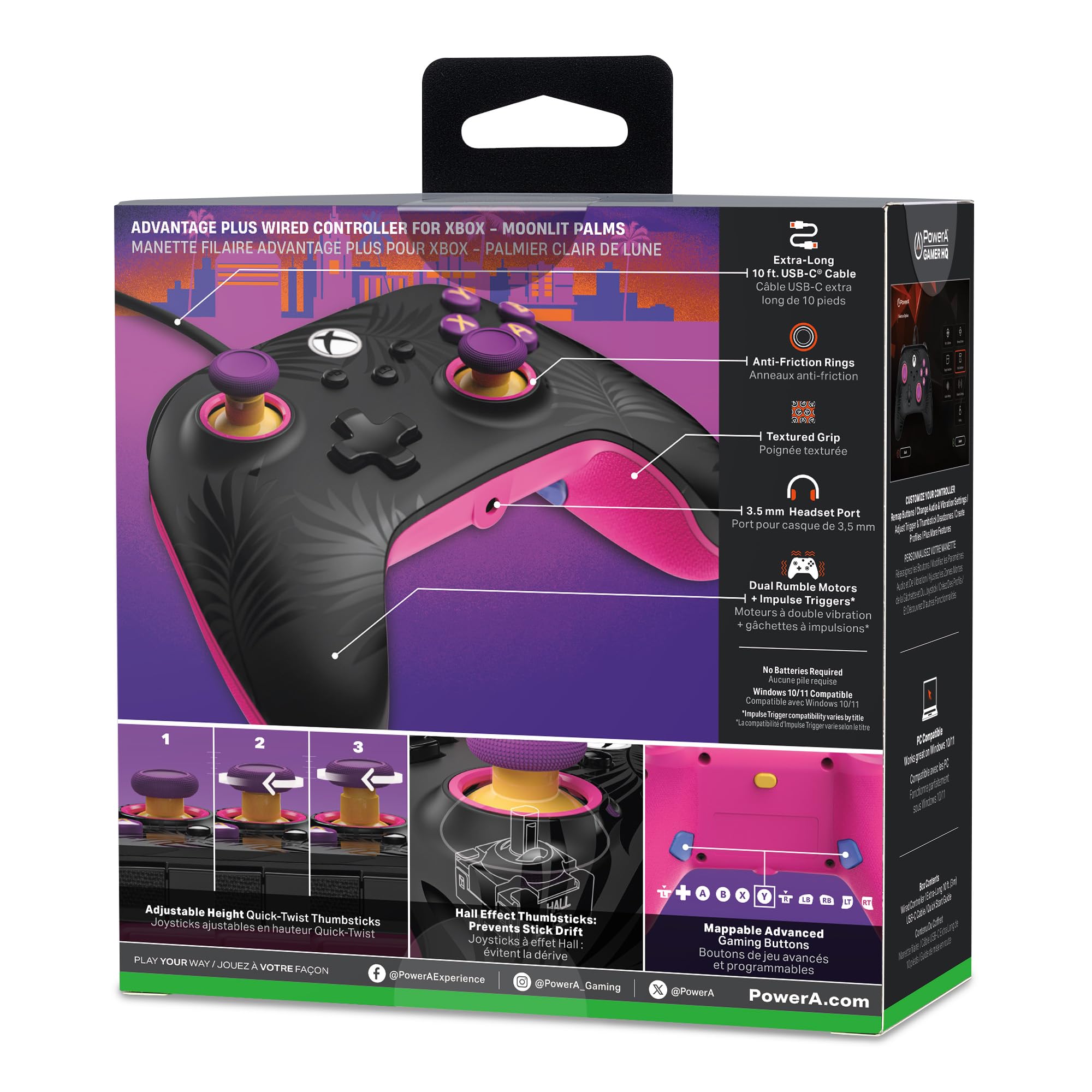 powera-advantage-plus-controller-xbox-kabelgebunden-palmen-mondlicht-halleffekt image 2
