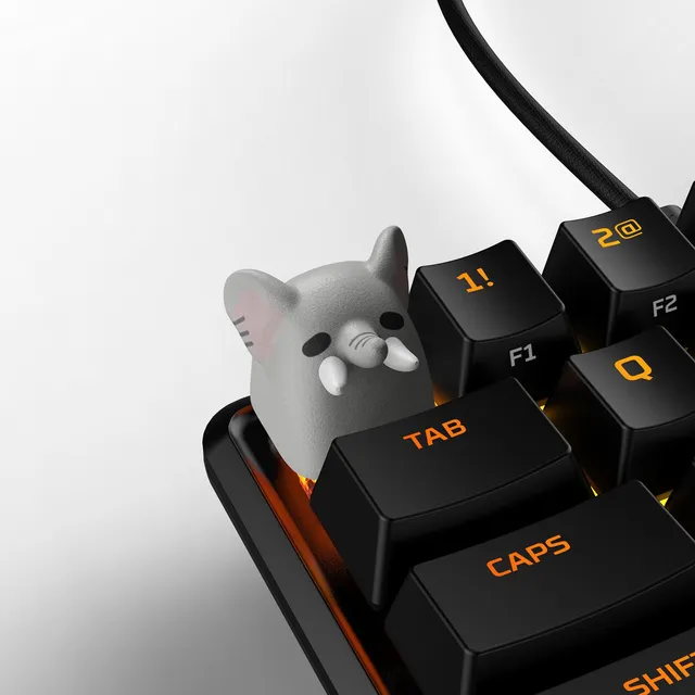 hyperx-hx3d-keycap-safari-elephant-3d-kappe-grau image 1